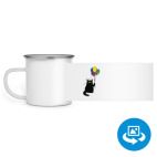 Кружка металлическая белая (круговая запечатка)