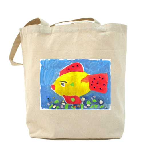 Сумка шоппер с принтом  Детское творчество