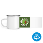 Кружка металлическая белая (круговая запечатка)