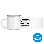 Кружка металлическая белая (круговая запечатка)