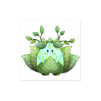 Виниловая наклейка, квадрат (5 х 5 см) Милый лесной дух