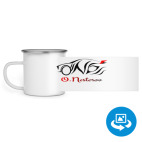 Кружка металлическая белая (круговая запечатка)