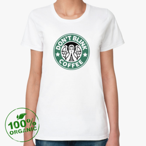 Женская футболка из органик-хлопка Don't Blink Coffee