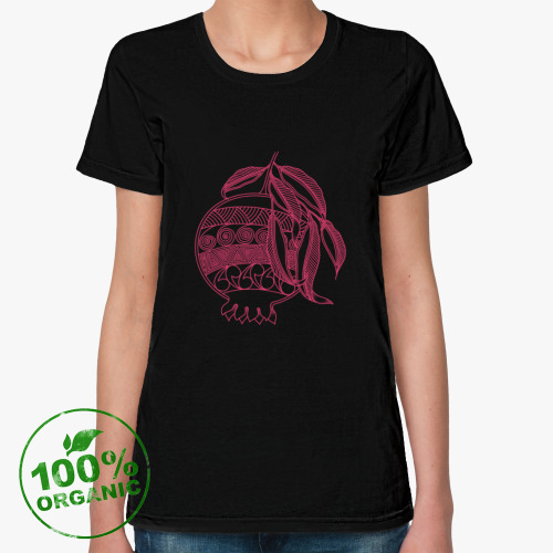 Женская футболка из органик-хлопка Гранат