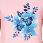 Цветок и бабочки