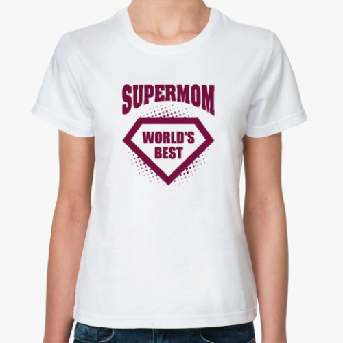 Классическая футболка SUPERMOM world's best