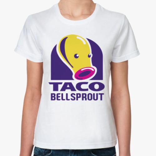 Классическая футболка с принтом Беллспраут (Покемон)