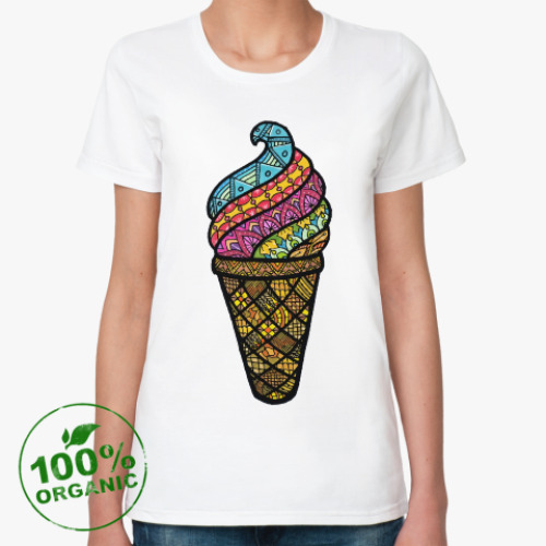 Женская футболка из органик-хлопка Мороженка