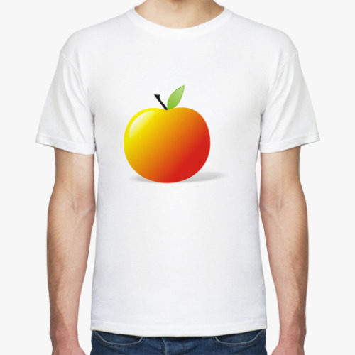 Футболка с принтом  яблочко