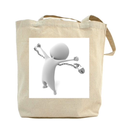 Сумка шоппер с принтом Воин света