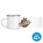 Кружка металлическая белая (круговая запечатка)