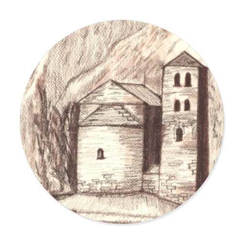 Виниловые наклейки с принтом Деревня в Грузии