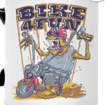 Байкер на мопеде