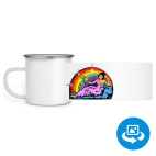 Кружка металлическая белая (круговая запечатка)