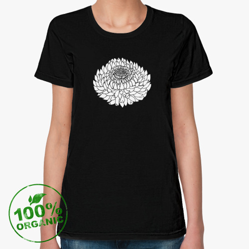 Женская футболка из органик-хлопка цветок бессмертника
