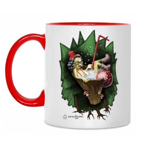 Кружка с принтом Баба фон Яга