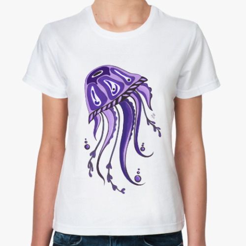 Классическая футболка Фиолетовая медуза