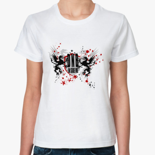 Классическая футболка с принтом Drum'n'Bass