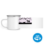 Кружка металлическая белая (круговая запечатка)