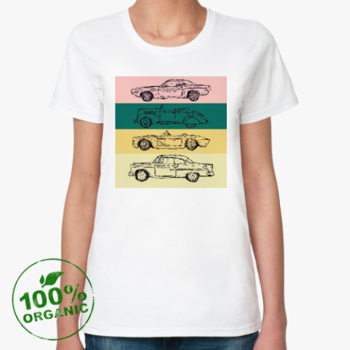 Женская футболка из органик-хлопка Автомобили