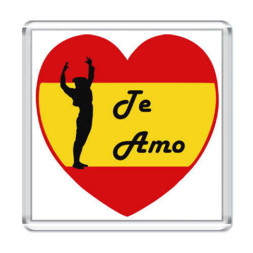 Магнит с принтом Я люблю тебя по-испански
