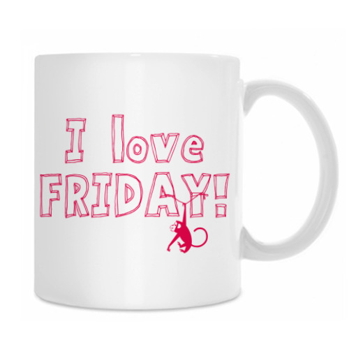 Кружка с принтом I hate Monday