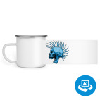 Кружка металлическая белая (круговая запечатка)