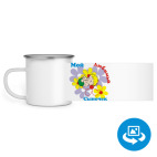 Кружка металлическая белая (круговая запечатка)