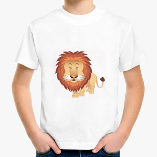 Детская футболка с принтом Лев