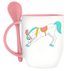 Кружка с ложкой Цирковой пони