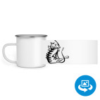 Кружка металлическая белая (круговая запечатка)