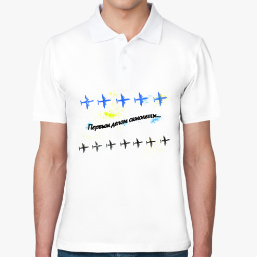 Рубашка поло с принтом Первым делом самолеты