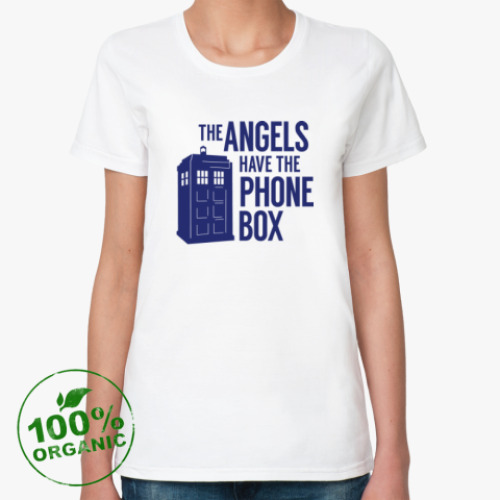 Женская футболка из органик-хлопка The Angels Have The Phone Box