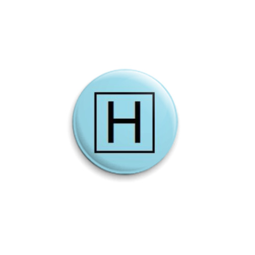 Значок 25мм с принтом  алфавит