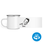 Кружка металлическая белая (круговая запечатка)