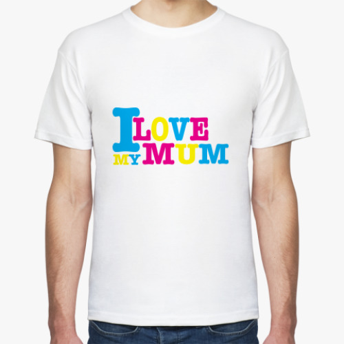Футболка с принтом I Love MOM