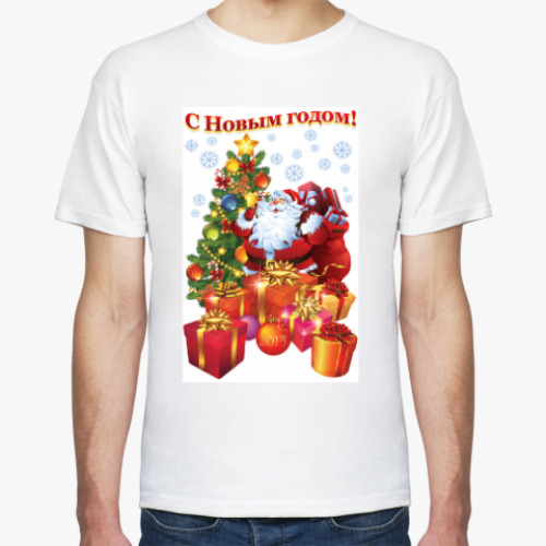 Футболка с принтом С Новым годом!