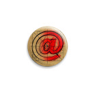 Значок 25 мм  @собака