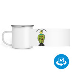 Кружка металлическая белая (круговая запечатка)