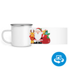 Кружка металлическая белая (круговая запечатка)