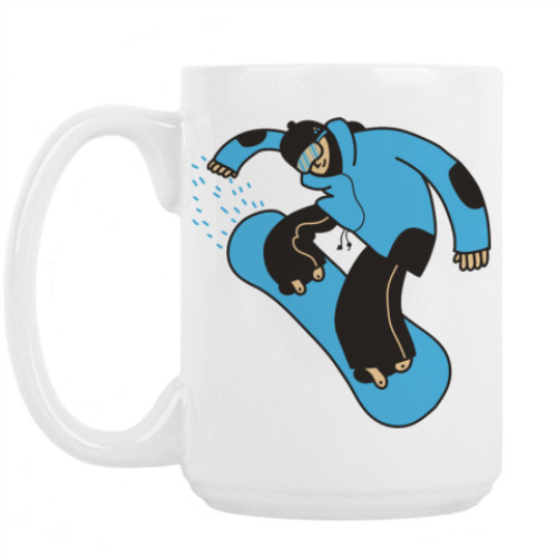 Кружка с принтом snowboard