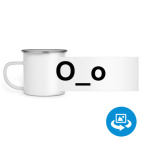 Кружка металлическая белая (круговая запечатка)