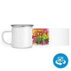 Кружка металлическая белая (круговая запечатка)