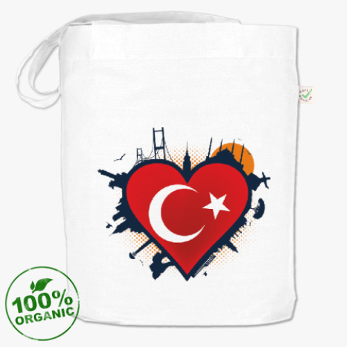 Сумка шоппер с принтом Сердце ислам