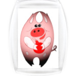 Свинни Хрю с елочной игрушкой