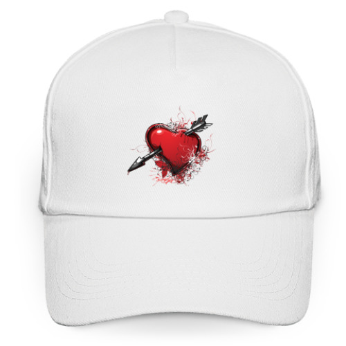 Кепка бейсболка с принтом Сердце