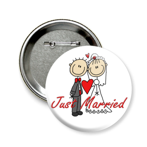 Значок 58мм с принтом JM