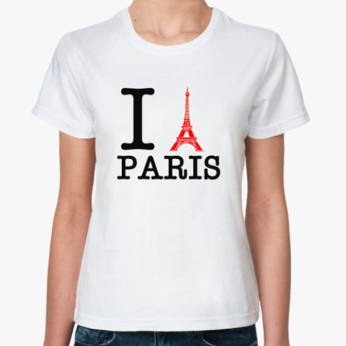 Классическая футболка с принтом Paris