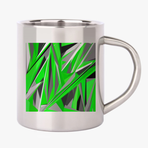 Кружка металлическая с принтом Геометрия цвета