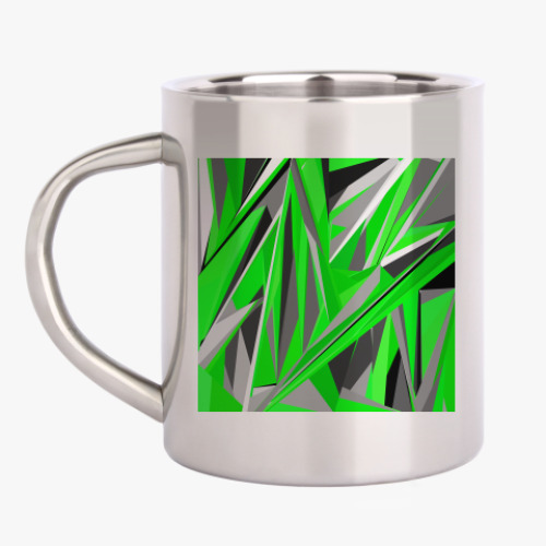 Кружка металлическая с принтом Геометрия цвета